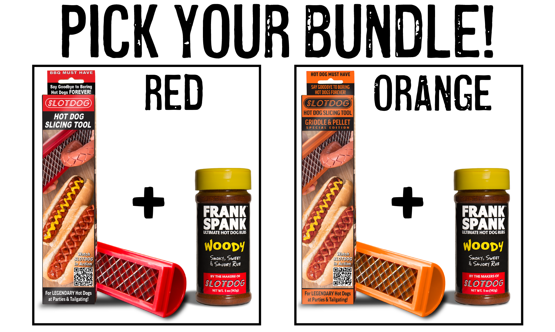 Bundle & Save Slotdog Red or Orange with Frank Spank Hot Dog Rub