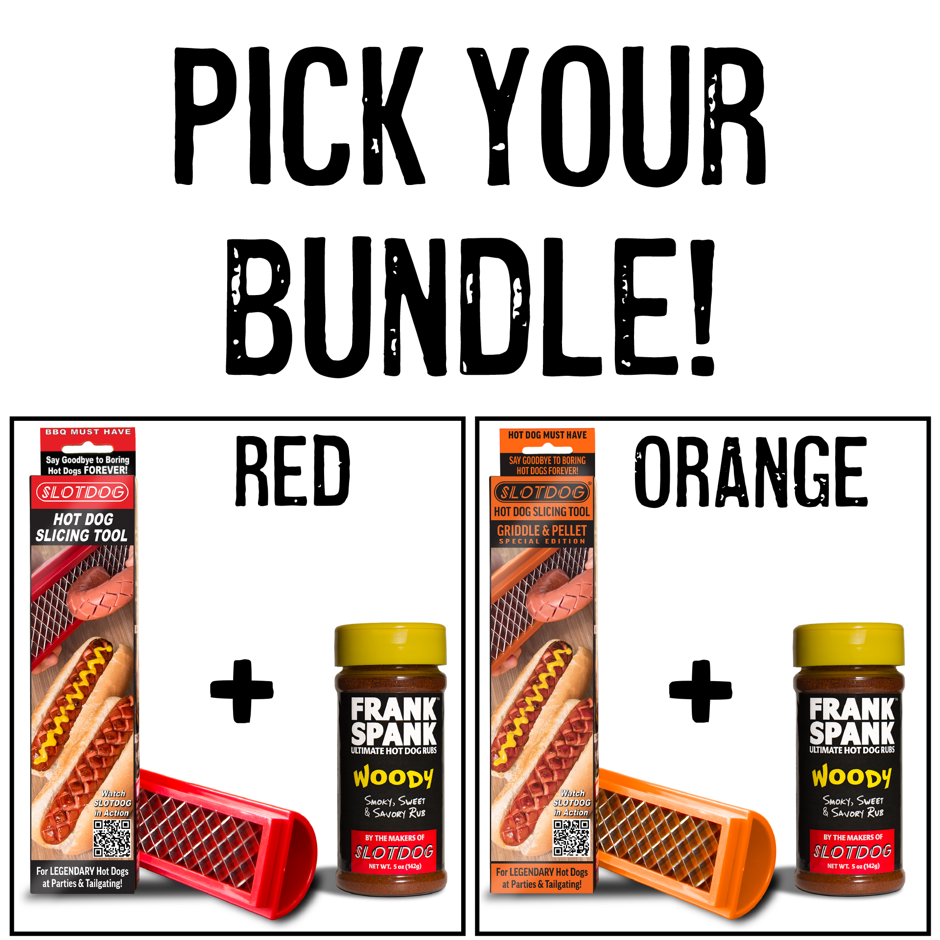 Bundle &amp; Save Slotdog Red or Orange with Frank Spank Hot Dog Rub
